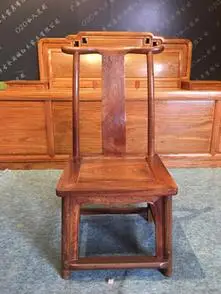 儿童椅大果紫檀休闲椅玄关换鞋红木椅子缅甸花梨小官帽靠背椅