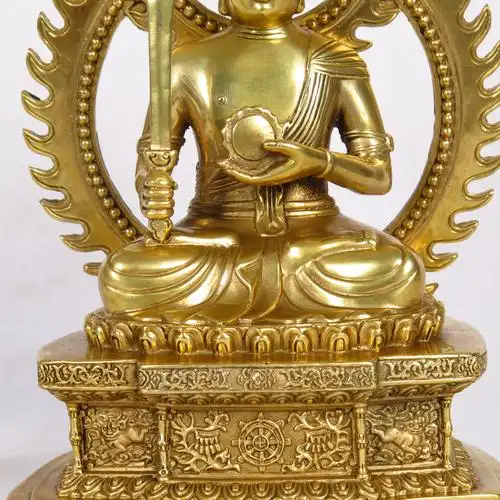 纯铜虚空藏佛像摆件属牛属虎十二生肖本命佛守护神菩萨供奉神像博杉