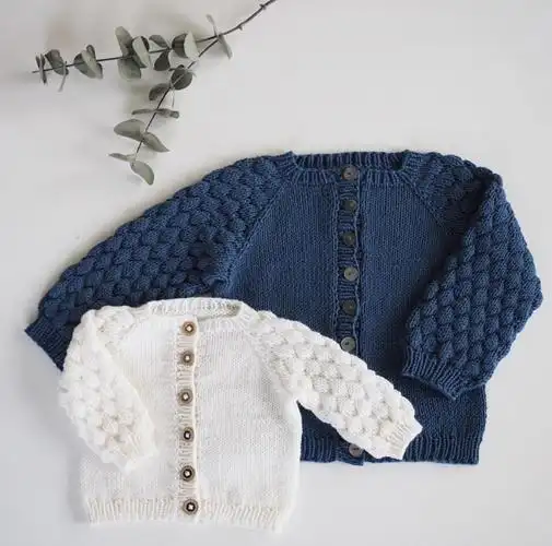 波尔开衫ins风格儿童宝宝diy手工编织毛衣毛线