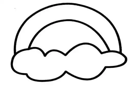 美丽彩虹简笔画桥