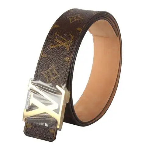 [9.9新]未使用路易威登lv男士经典老花金色扣皮带95