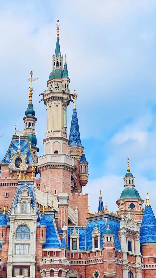 白天的迪士尼乐园城堡手机壁纸无水印