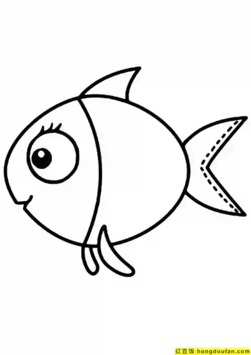 11张小丑鱼金鱼幼儿卡通小鱼简笔画
