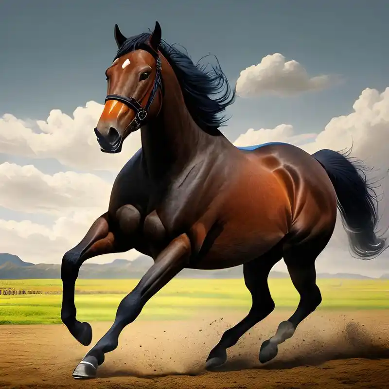 一匹奔腾的骏马,在辽阔的大地上飞奔(二)