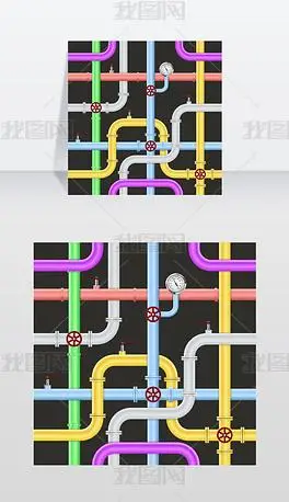 原创无缝抽象工业管道格局无缝抽象工业管道图案矢量图版权可商用