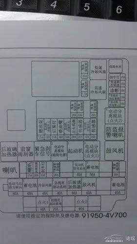 保险丝盒acc接线图 保险盒acc线图标