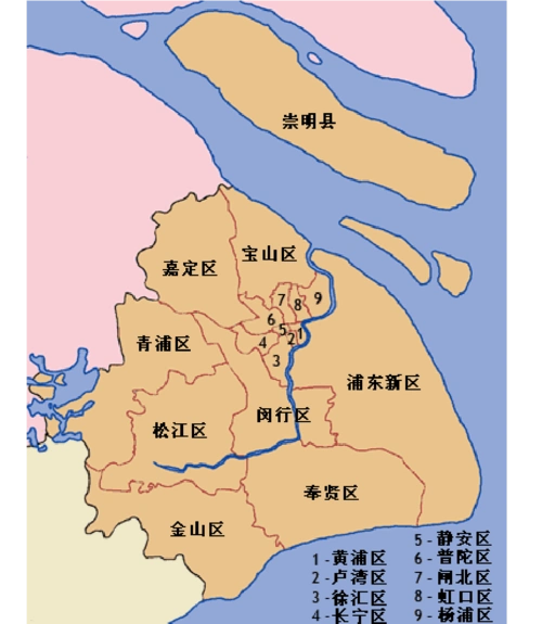 上海行政区划图