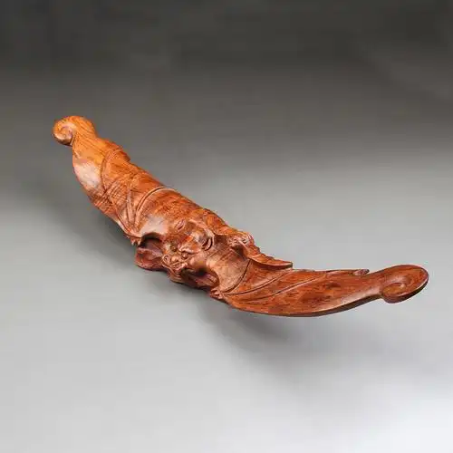 仙友木雕 海南油梨老料 黄花梨水波纹双福报喜 手工雕刻海黄摆件