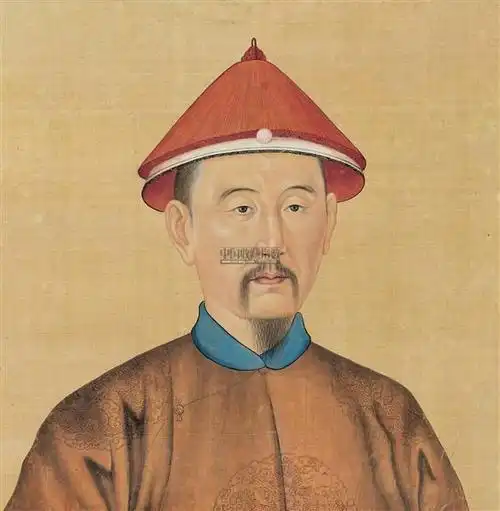 康熙帝像立轴设色绢本