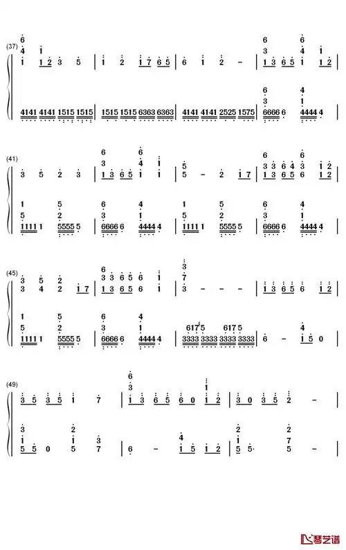 peterreolastreunion钢琴谱数字双手