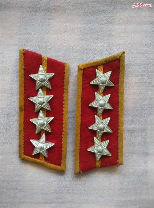 有断腿的58式大尉领章老式军人配饰领章