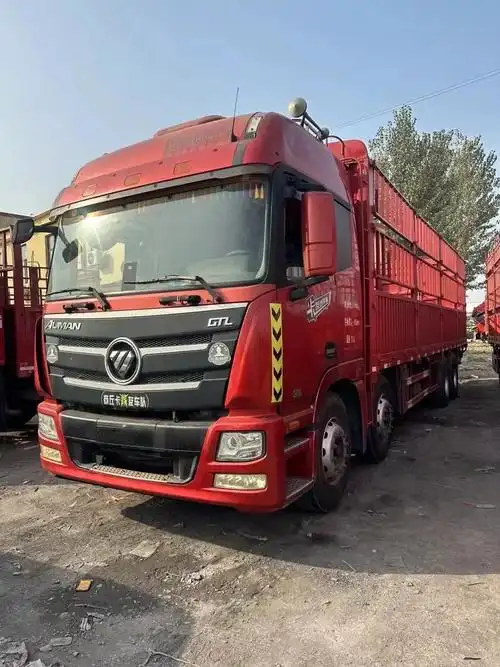17年6月欧曼gtl,9.6米前四后八高栏载货车,康明斯36 - 抖音