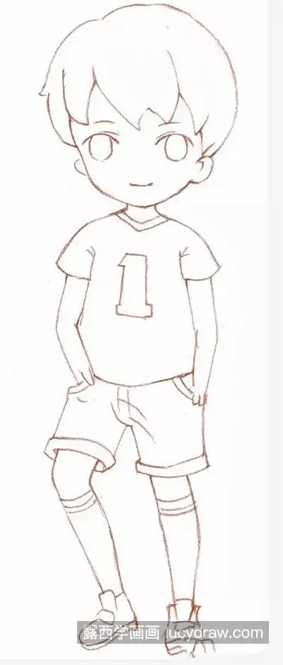 阳光男孩的绘画步骤有哪些?-露西学画画