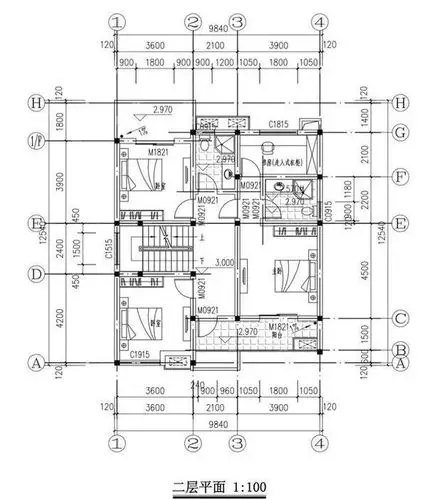 10米面宽自建房 这个户型算典 后悔看晚没