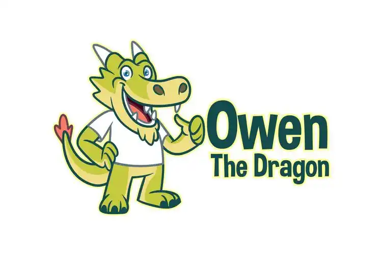 卡通龙吉祥物logo标志设计模板 cartoon dragon mascot logo
