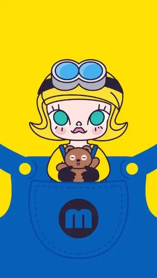 可爱molly,盲盒,手机壁纸,锁屏!超级可爱的撅嘴小妞