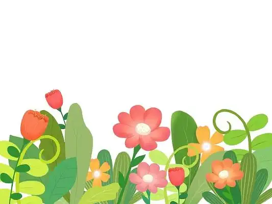 花卡通人物png素材春天人物元素春日踏青的可爱小女孩挎着花篮在草地