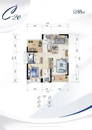 新房 勤诚达正大城三期 户型图