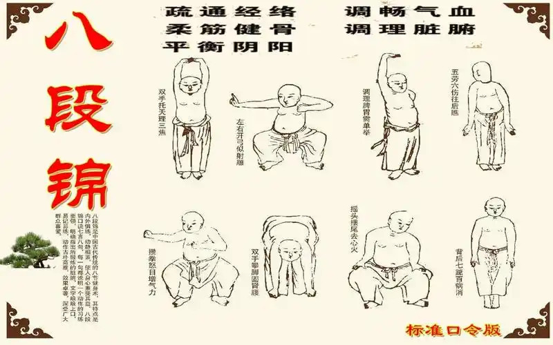 【八段锦】标准口令版 2遍 示范演练(自学备考 运动健身养生两相宜)