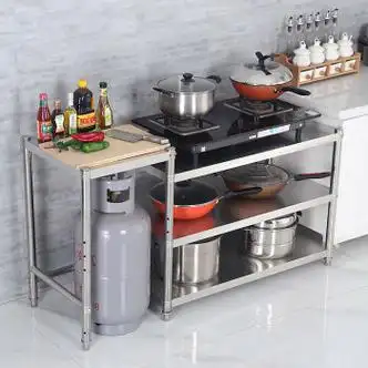 灶台架厨房不锈钢灶台架做饭桌炒菜台液化气灶收纳架煤气灶架支架加厚