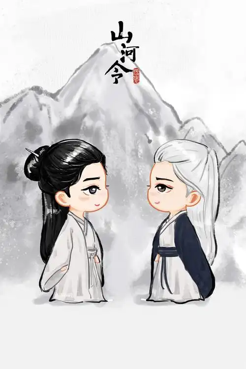 山河令原创可爱插画合集山河不足重重在遇知己