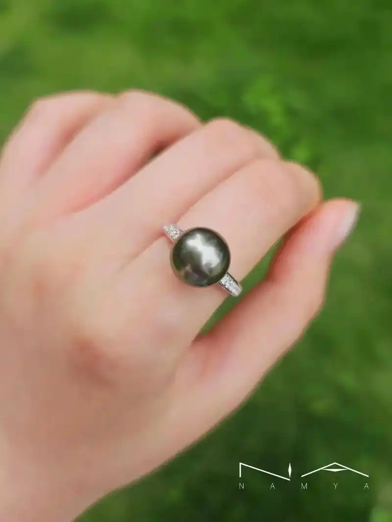 大溪地黑珍珠.又酷又飒的时髦精儿✨大溪地黑珍珠戒指💍ta - 抖音