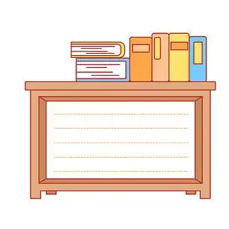 卡通手绘书本书 i>桌 /i>边框文本框矢量装饰元 i>素 /i>