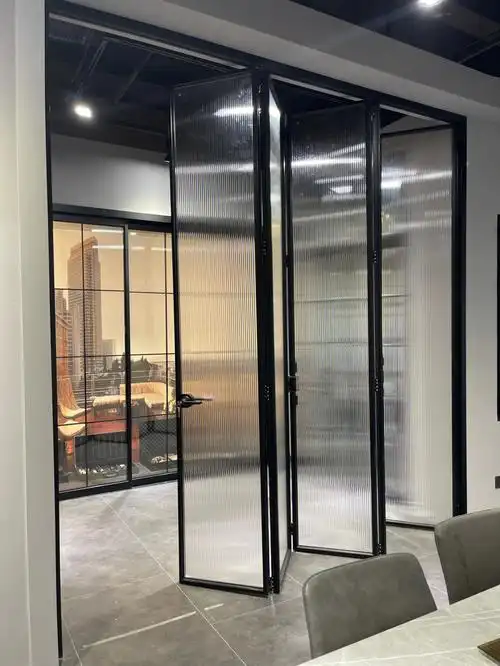 超白长虹极简折叠门三联动移门