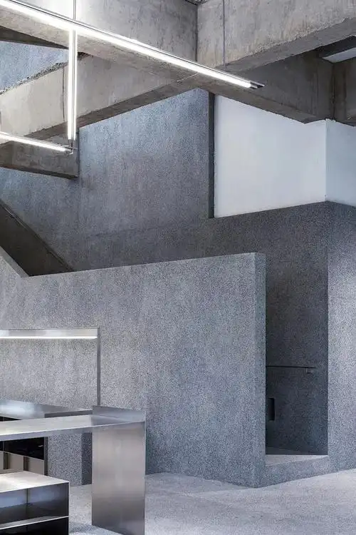 以水刷石唤起时代的回忆jhw服装店郑州西涛设计工作室