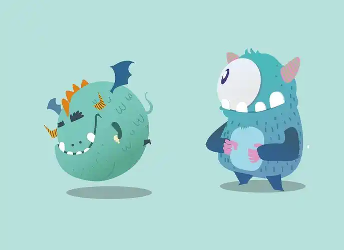 冷色小怪物|插画|商业插画|sack_原创作品-站酷zcool