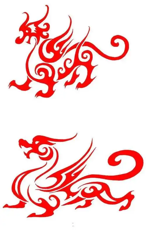 中国图腾吉祥纹饰龙虎凤图案