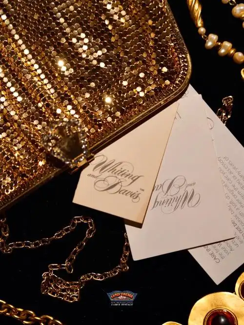 whitingdavis纸醉金迷口金古董晚宴包