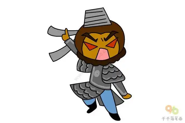 三国演义的张飞简笔画