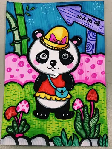 儿童画功夫熊猫