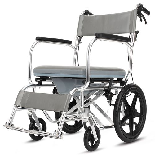 轮椅坐便器折叠轻便老人移动马桶多功能残疾人手推手动轮椅