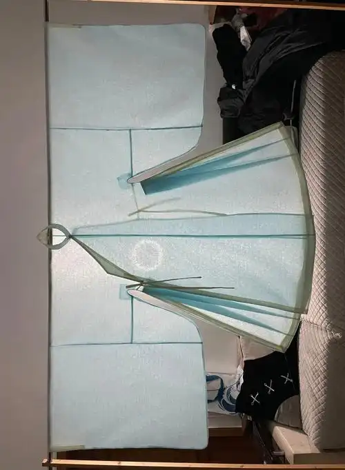 汉服来料明打褶立领斜襟长衫