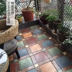 室外仿古砖阳台瓷砖美式院子北欧田园风入户花园庭院防滑地砖300