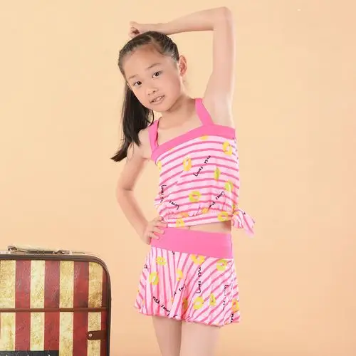 【实体热卖爆款】儿童泳衣女童泳装连体比基尼分体公主可爱游泳衣