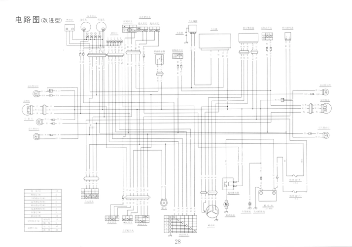 豪爵摩托车钻豹hj125-a电路图-改进型
