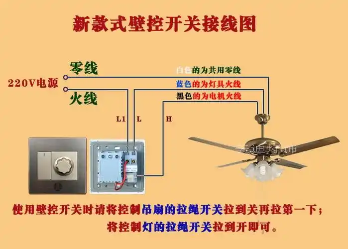吊扇灯壁控开关风扇调速开关风扇灯调速器电容降压式的开关 a5