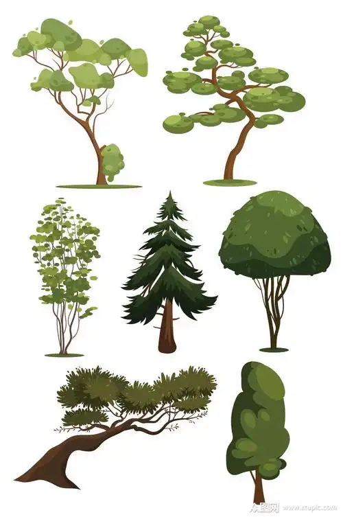 树木插画插画素材免扣元素