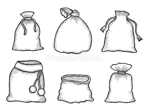 圣诞节袋子简笔画