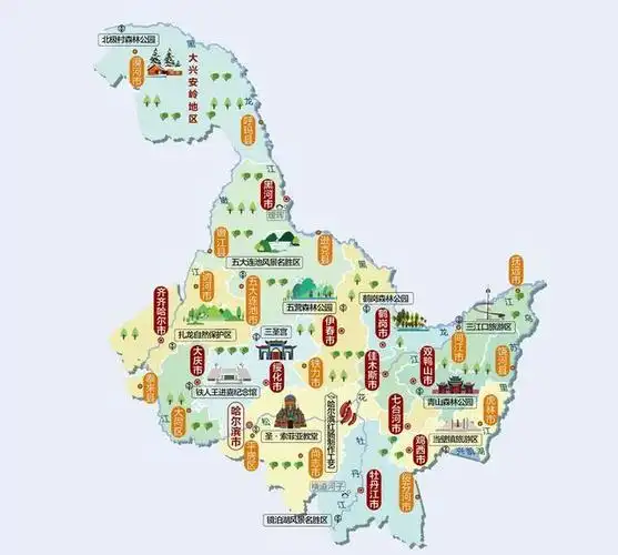 黑龙江省是中国位置最北,纬度最高的省份,在中国的地图上形如一只展翅