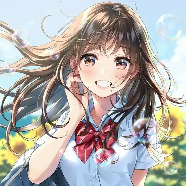 精选20张/阳光少女系动漫头像/女生好看的高清头像/爱笑的女孩