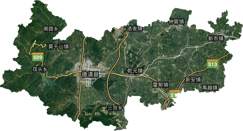 德清县高清卫星地图