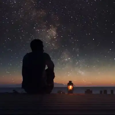 一个人看星空的感觉