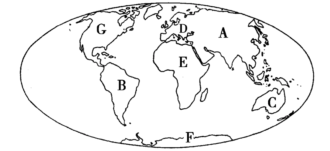 初中地理七上 大洲,大洋填图(清晰)