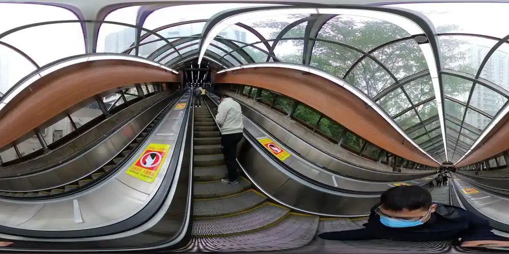 「thregren游记」重庆皇冠大扶梯 上行全景