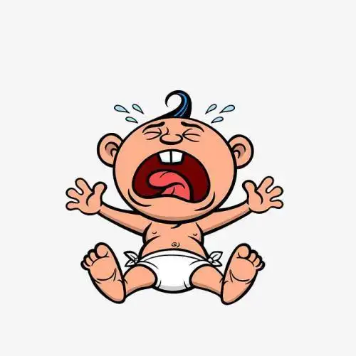 娃娃大哭的简笔画