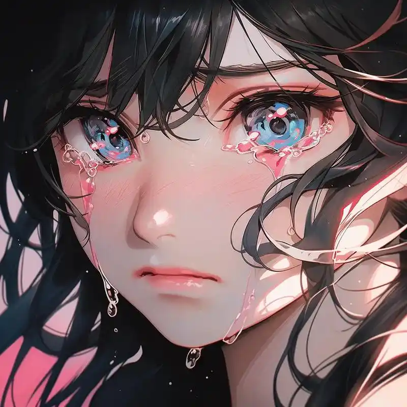 旧漫头像,哭泣的美少女.我也不想哭啊,可是我真的很伤心.#旧 - 抖音